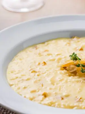Risoto de Queijo Brie e Pera