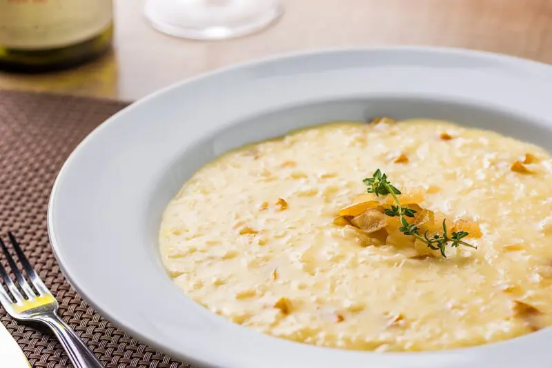 Risoto de Queijo Brie e Pera